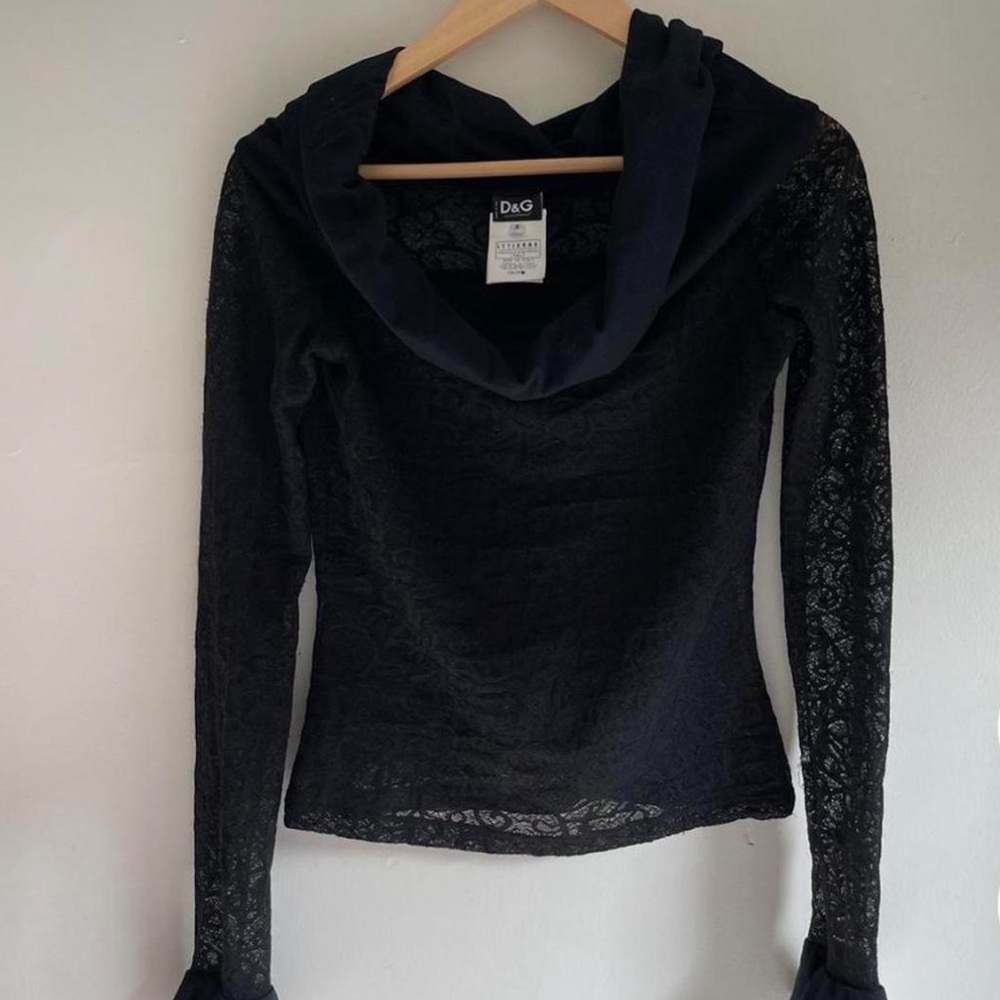 Dolce & Gabbana Black Lace Blouse